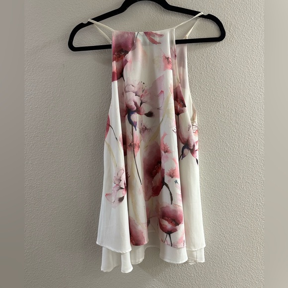 Filly Flair Pink and White Floral Top - Picture 3 of 6